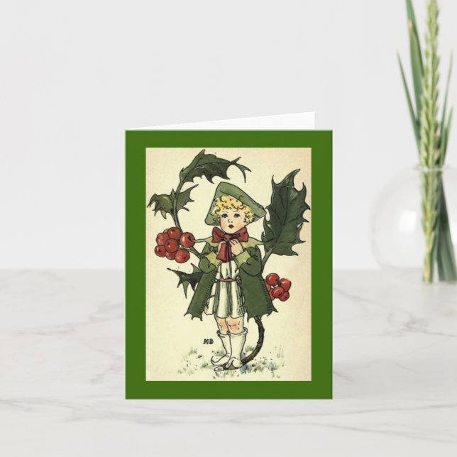 Tarjeta Festiva Vintage Garden Cuties Card (Anverso)