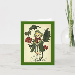 Tarjeta Festiva Vintage Garden Cuties Card