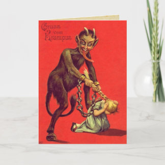 Tarjeta Festiva Vintage Gruss Vom Krampus