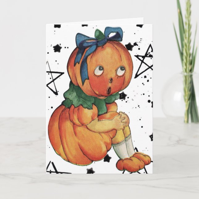 Tarjeta Festiva Vintage Halloween (Anverso)