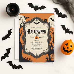 Tarjeta Festiva Vintage Halloween Party for Kids