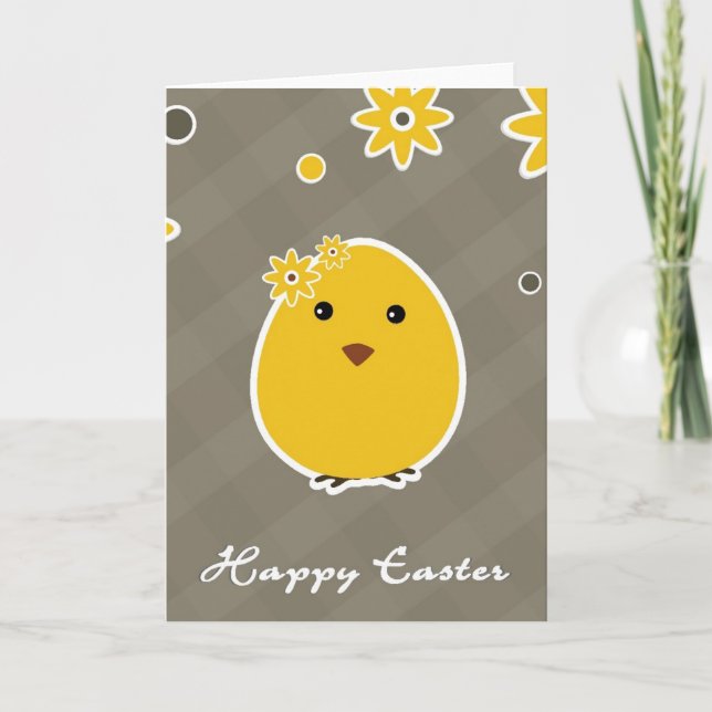 Tarjeta Festiva Vintage Happy Easter Antecedentes (Anverso)