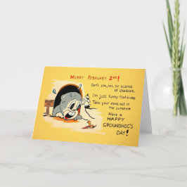 Tarjeta Festiva Vintage Happy Groundhog Day Card