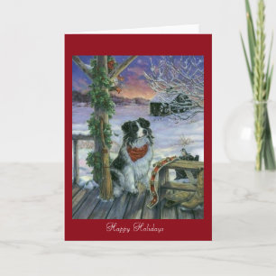 Tarjeta Festiva Vintage Happy Holidays