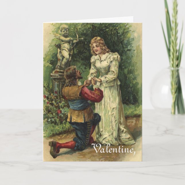 Tarjeta Festiva Vintage Happy Valentcard (Anverso)