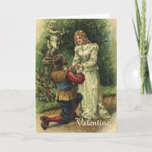 Tarjeta Festiva Vintage Happy Valentcard