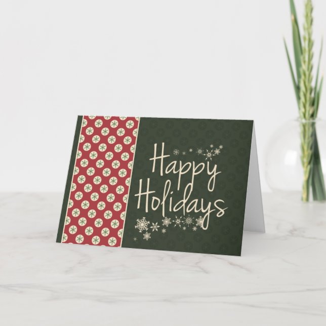 Tarjeta Festiva Vintage Holidays (Anverso)
