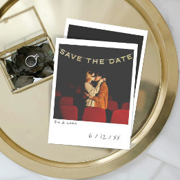 Tarjeta Festiva Vintage Instant Photo Save the Date Card