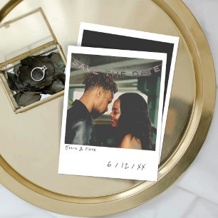 Tarjeta Festiva Vintage Instant Photo Save the Date Card