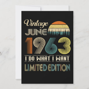 Tarjeta Festiva Vintage June 1963 What I Want Limited Edition