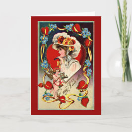 Tarjeta Festiva Vintage Lady My Valentcard