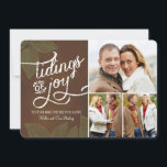 Tarjeta Festiva Vintage Leaves Holiday Photo Card<br><div class="desc">Celebrate the season with this modern and stylish holiday card from Berry Berry Sweet. Visit WWW.BERRYBERRYSWEET.COM for more of our stylish holiday collections.</div>