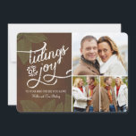 Tarjeta Festiva Vintage Leaves Holiday Photo Card<br><div class="desc">Celebrate the season with this modern and stylish holiday card from Berry Berry Sweet. Visit WWW.BERRYBERRYSWEET.COM for more of our stylish holiday collections.</div>