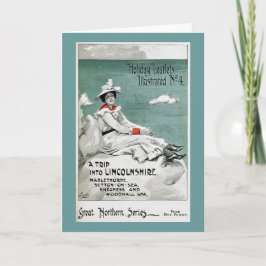 Tarjeta Festiva Vintage Lincolnshire, Reino Unido, prospecto de va