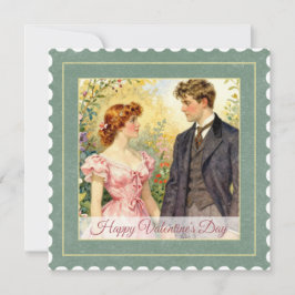 Tarjeta Festiva Vintage Love Art - Valentine’s Day