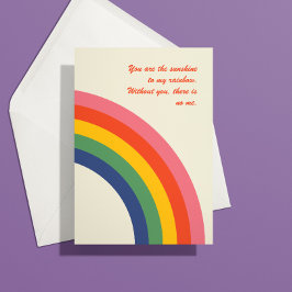 Tarjeta Festiva Vintage Love Rainbow Día de la Madre Card