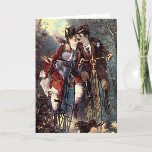 Tarjeta Festiva Vintage Lovers - Personalizar (Anverso)