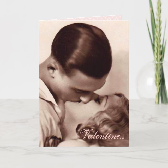 Tarjeta Festiva Vintage Lover's Valentine (Anverso)