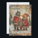 Tarjeta Festiva Vintage Merry Christmas Bear Family Snow<br><div class="desc">Cuta vintage tarjeta de felicitación navideña con la pintura de una familia de osos en la nieve . El texto dice "Feliz Navidad" pero es personalizable para tu propio saludo. Personalizado en la parte posterior con su mensaje y nombre. Comuníquese conmigo para obtener ayuda con su personalización o para solicitar...</div>