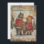 Tarjeta Festiva Vintage Merry Christmas Bear Family Snow<br><div class="desc">Cuta vintage tarjeta de felicitación navideña con la pintura de una familia de osos en la nieve . El texto dice "Feliz Navidad" pero es personalizable para tu propio saludo. Personalizado en la parte posterior con su mensaje y nombre. Comuníquese conmigo para obtener ayuda con su personalización o para solicitar...</div>