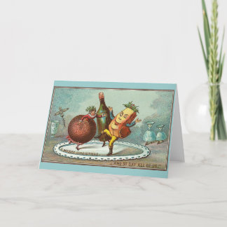 Tarjeta Festiva Vintage Merry Christmas Kitchen Aglee