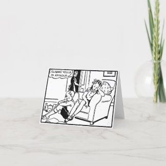 Tarjeta Festiva Vintage Nap Time