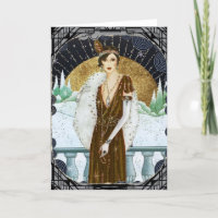 Vintage Navidades de ropa de bronce de los años 19