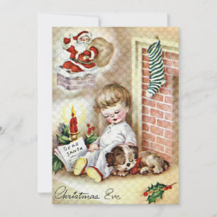 Tarjeta Festiva Vintage Nochebuena y pimienta