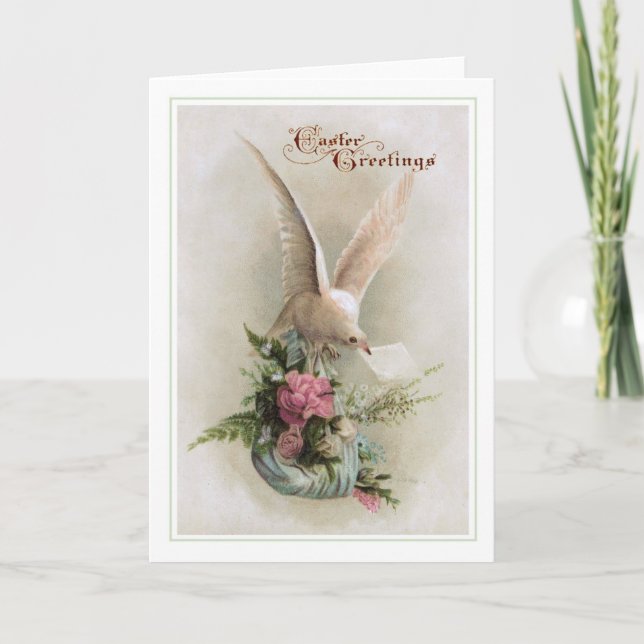 Tarjeta Festiva Vintage Pascua (Anverso)