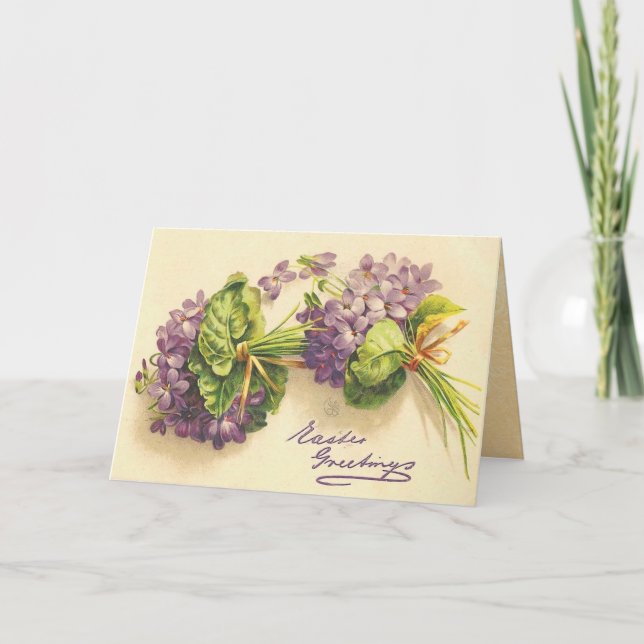 Tarjeta Festiva Vintage Pascua (Anverso)