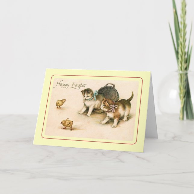 Tarjeta Festiva Vintage Pascua (Anverso)