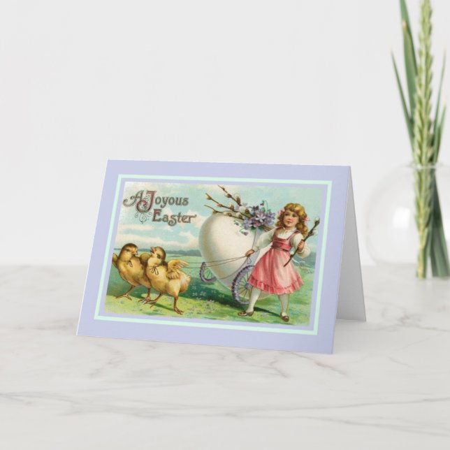Tarjeta Festiva Vintage Pascua (Anverso)