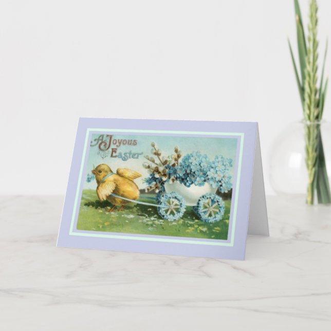 Tarjeta Festiva Vintage Pascua (Anverso)