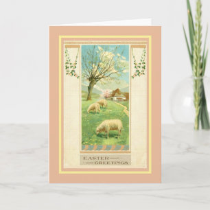 Tarjeta Festiva Vintage Pascua