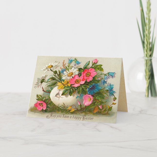 Tarjeta Festiva Vintage Pascua (Anverso)