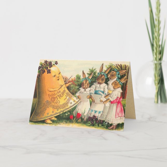 Tarjeta Festiva Vintage Pascua Ostern (Anverso)