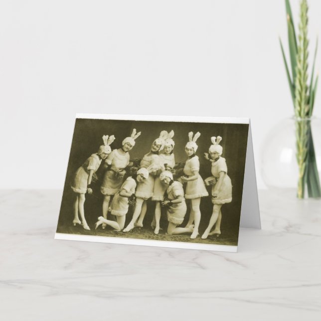 Tarjeta Festiva Vintage Pascua - su caso perdido preferido, (Anverso)