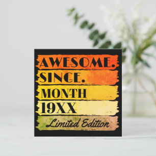Tarjeta Festiva Vintage personalizado increíble desde el nacimient