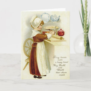 Tarjeta Festiva Vintage Pilgrim Baker Gratis