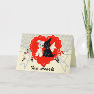 Tarjeta Festiva Vintage Puppy Valentcard!