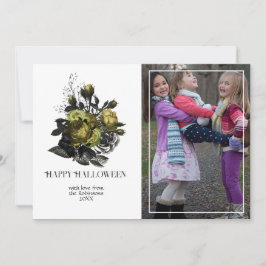 Tarjeta Festiva Vintage Rustic Halloween Woodland