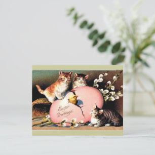 Tarjeta Festiva Vintage - Saludos de Pascua