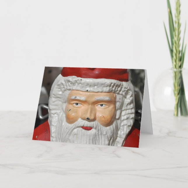 Tarjeta Festiva Vintage Santa (Anverso)