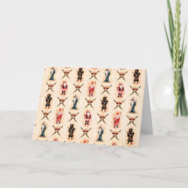 Tarjeta Festiva Vintage Santa