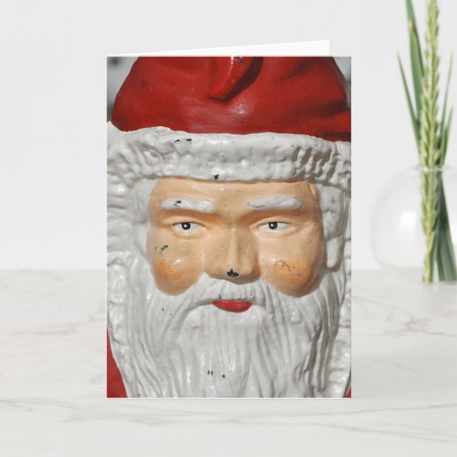 Tarjeta Festiva Vintage Santa (Anverso)
