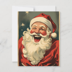 Tarjeta Festiva Vintage Santa Claus