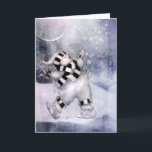 Tarjeta Festiva Vintage Snowman<br><div class="desc">Personalizar tu propio mensaje de vacaciones en la hermosa tarjeta de vacaciones de snowman vintage!</div>