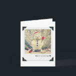 Tarjeta Festiva Vintage Snowman<br><div class="desc">Fotografía de *ME* © 2013 Hilary Walker</div>