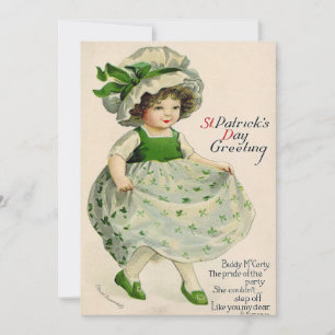Tarjeta Festiva Vintage St Patrick's Day
