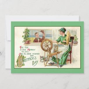 Tarjeta Festiva Vintage St. Patrick's Day Greeting